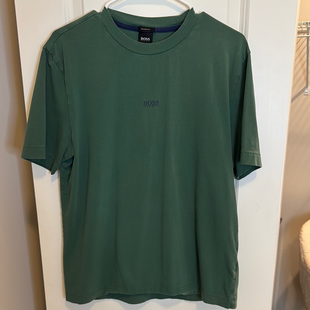 BOSS Men's Green T-Shirt